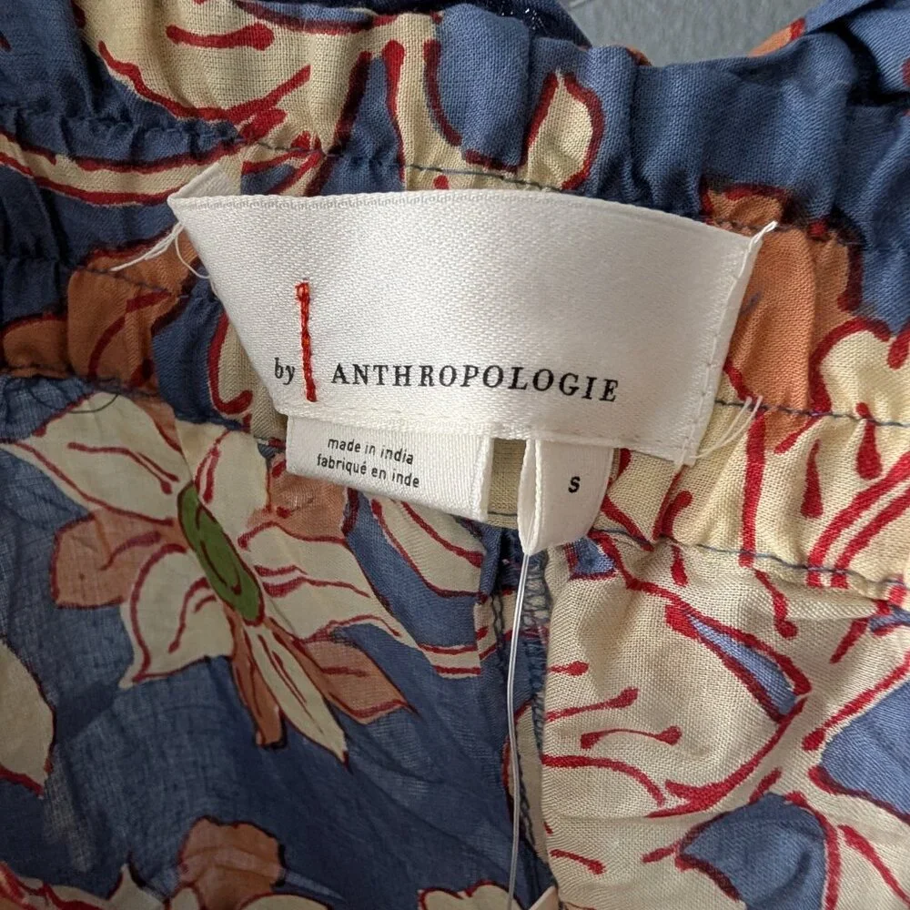 NWT Anthropologie Paper Bag Tropical Print Pants Sz Small - Picture 4 of 6